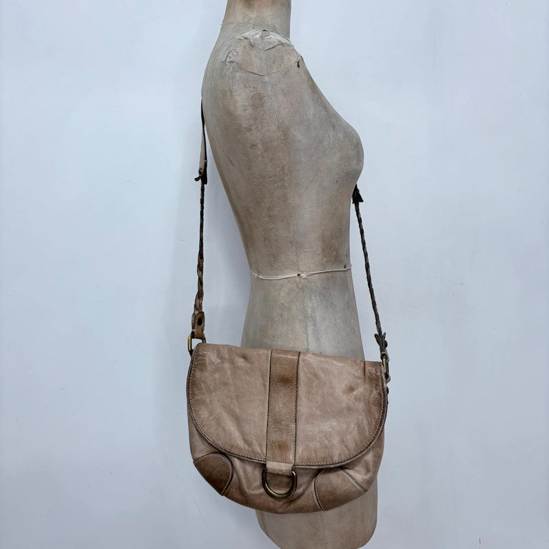 tan leather cross body bag