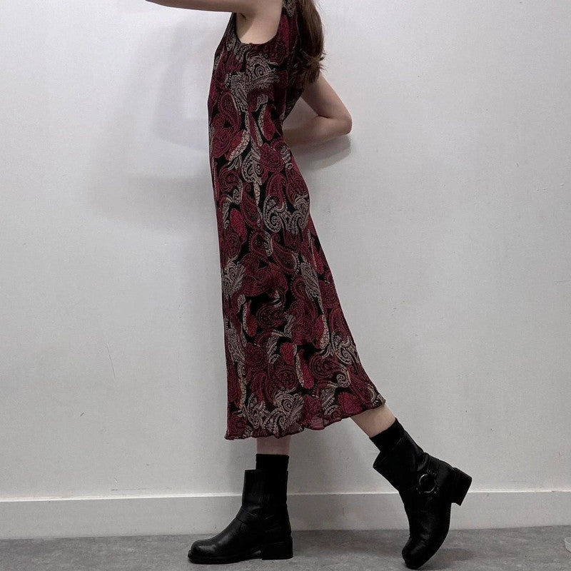 90s paisley summer dress