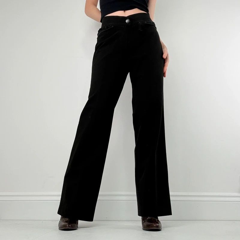 Black Cop Copine stretch waistband trouser