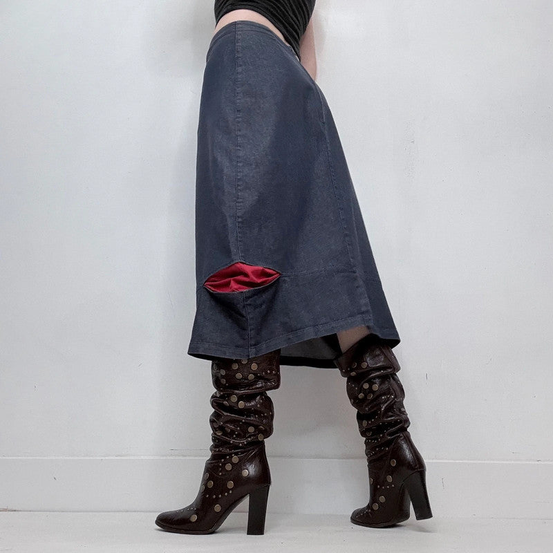 denim Cop Copine structured barrel skirt