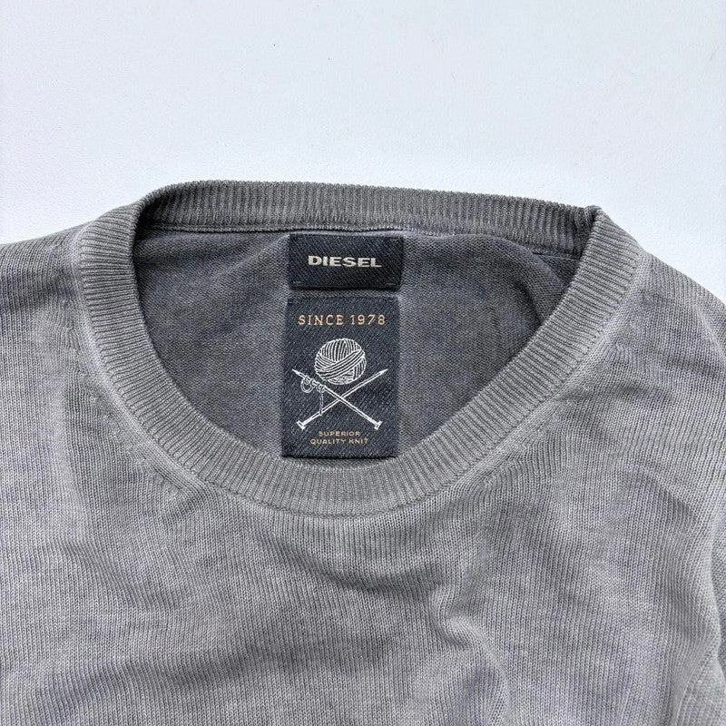 grey distressed diesel jumper