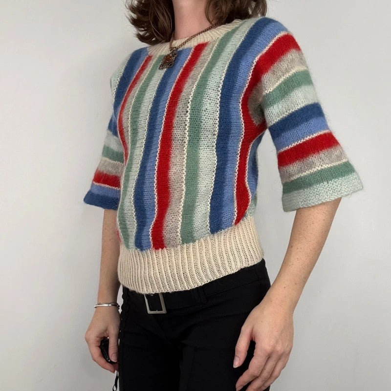 vintage 70s mohair flared jumper