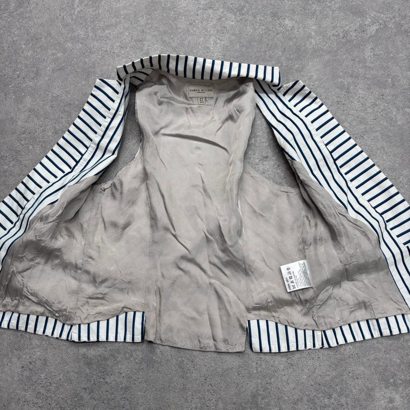fitted pinstripe fitted waistcoat