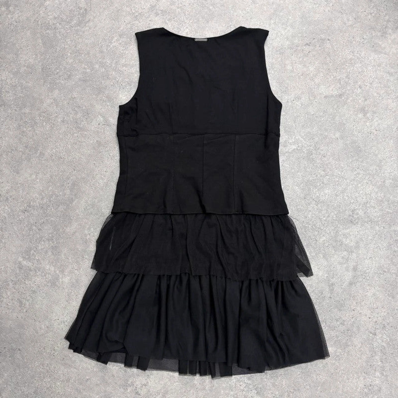 black corset grunge eyelet dress
