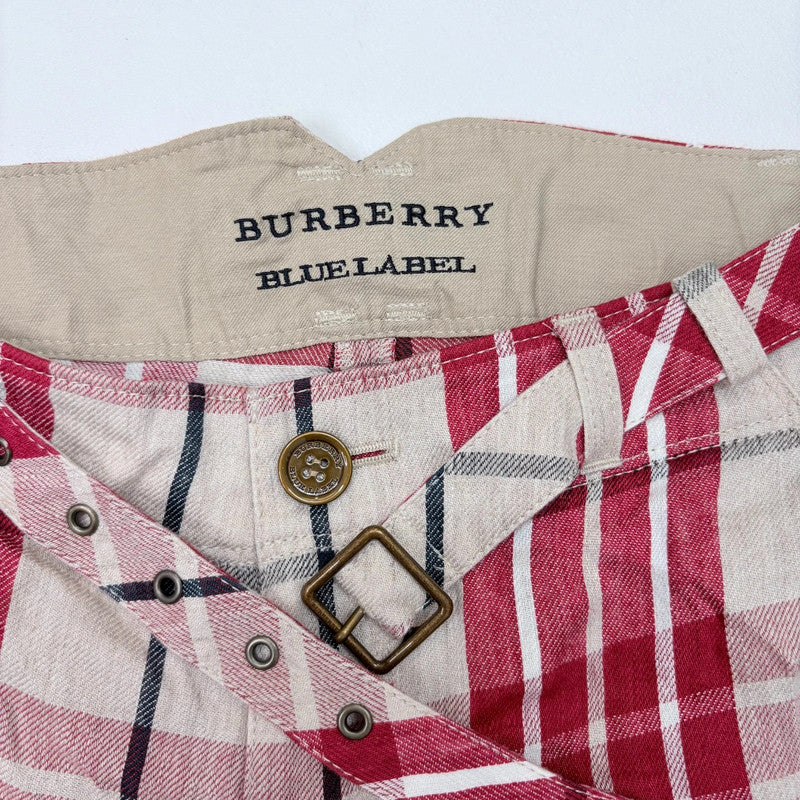 tartan linen belted Burberry shorts