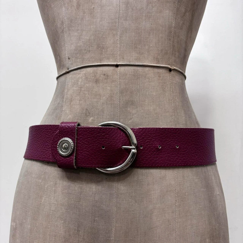 red leather chunky belt
