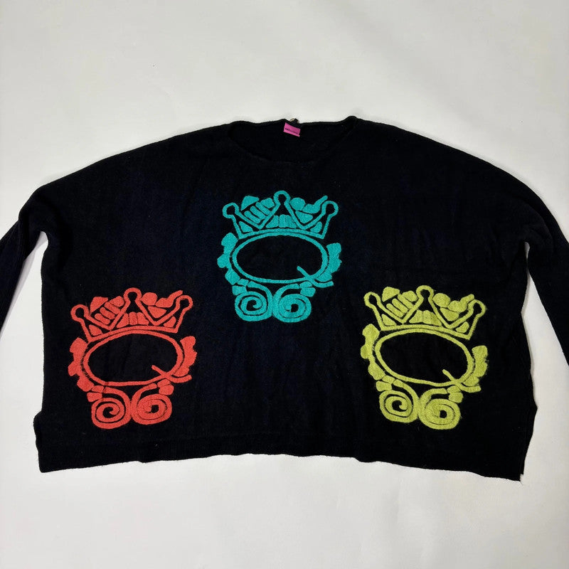 black batwing slouchy Save The Queen jumper