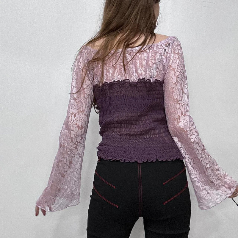 lace off the shoulder fairy top