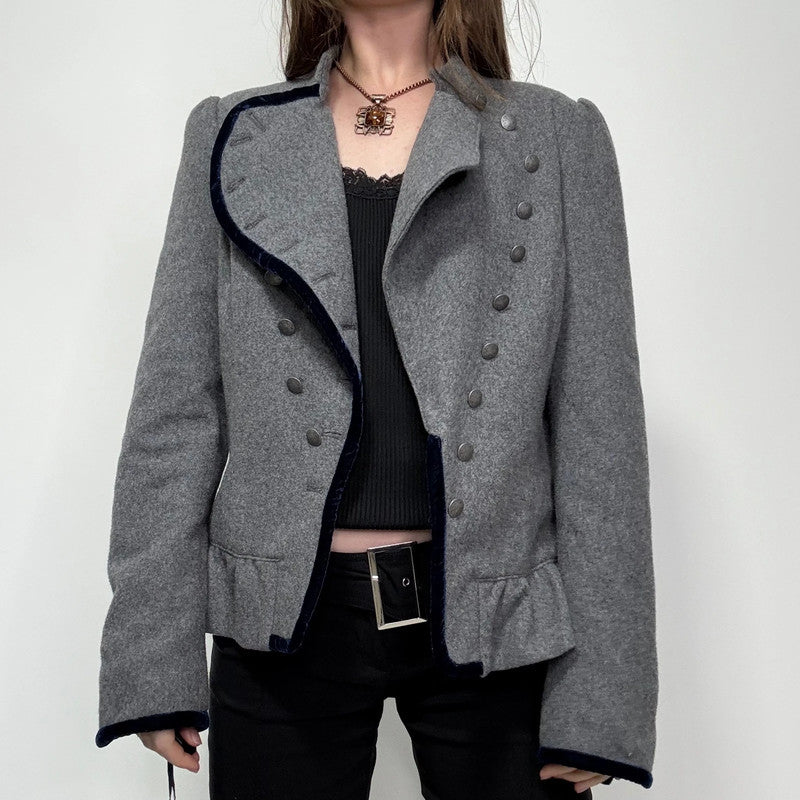 studded wool military napolionic jacket