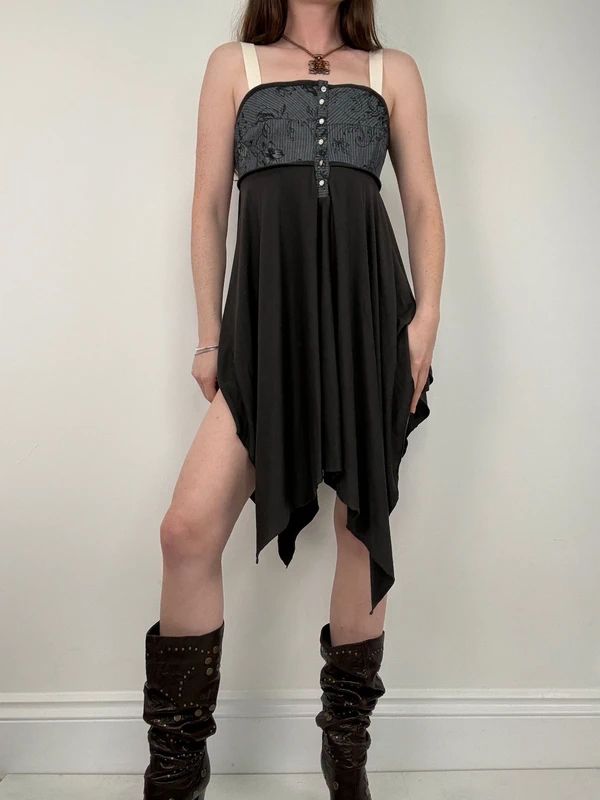 Cop Copine pleated flared grunge dress