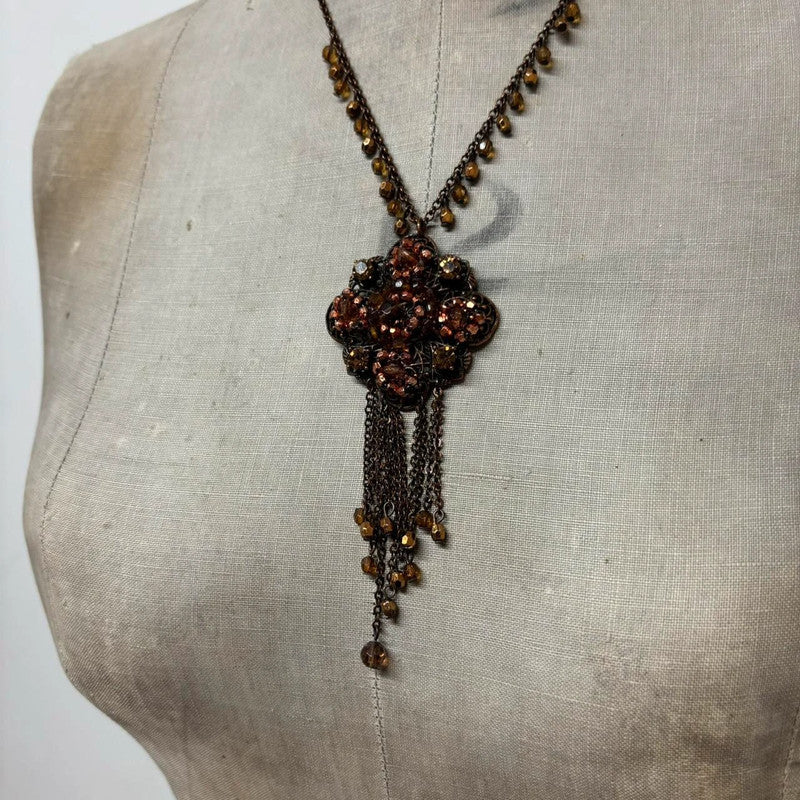 Boho hippie gemstone necklace