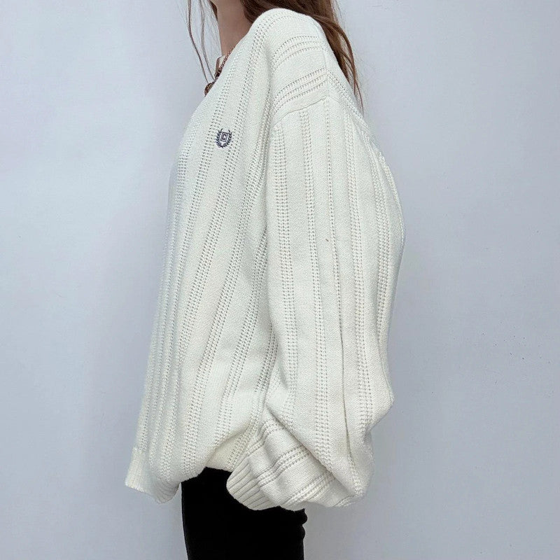 cream knitted oversized jumper