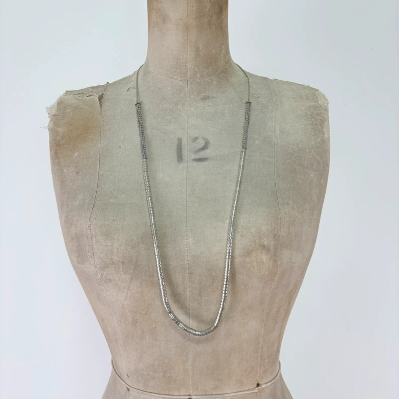 Silver beaded necklace