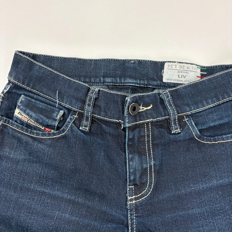 Dark wash denim diesel low rise jeans