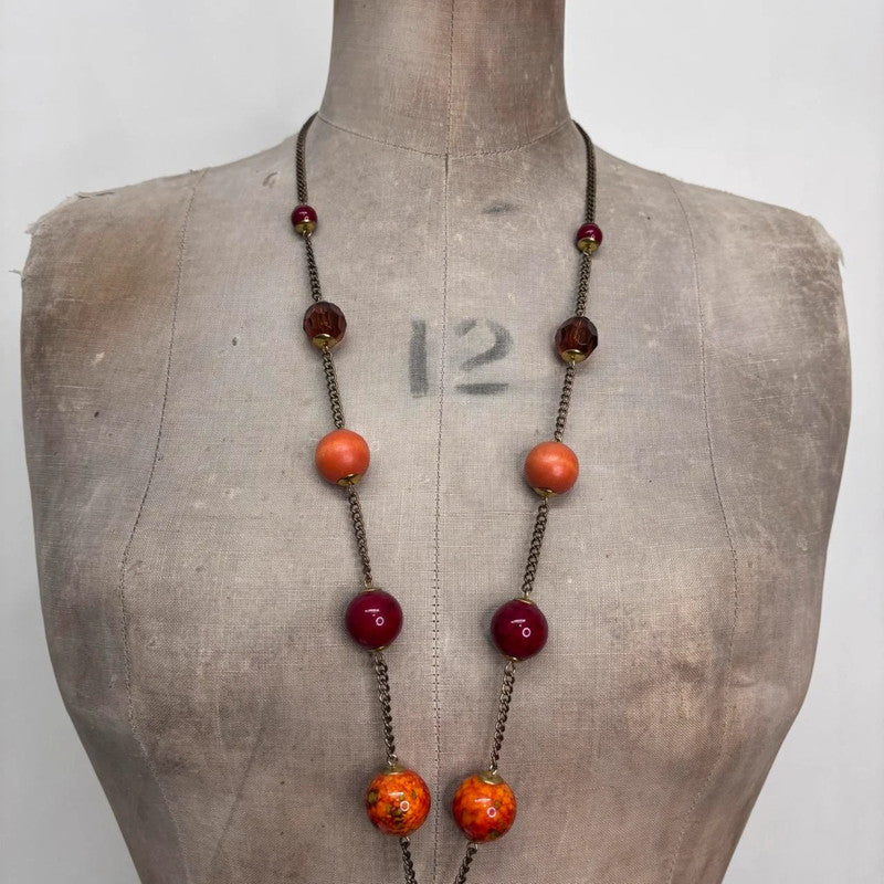 long chain beaded necklace