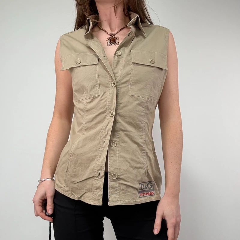 Cargo fitted tan Dolce & Gabanna shirt
