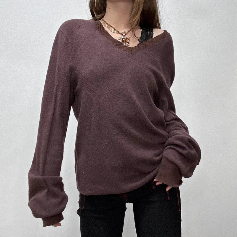 slouchy wool burgandy jumper