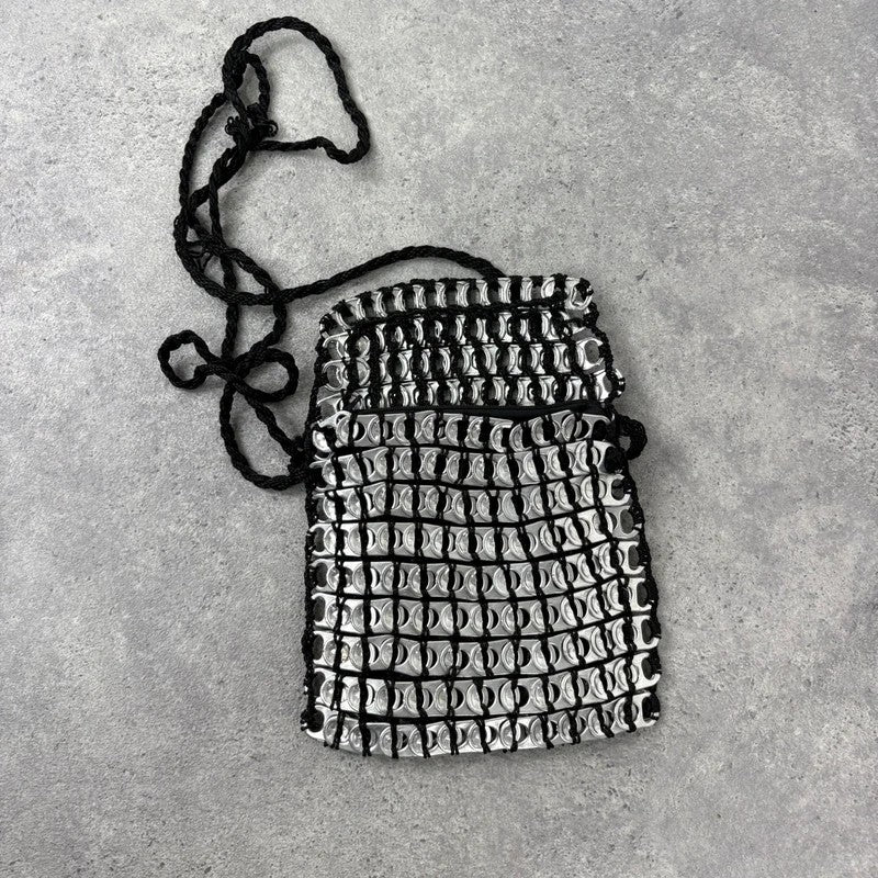 Vintage metallic can tab pouch bag