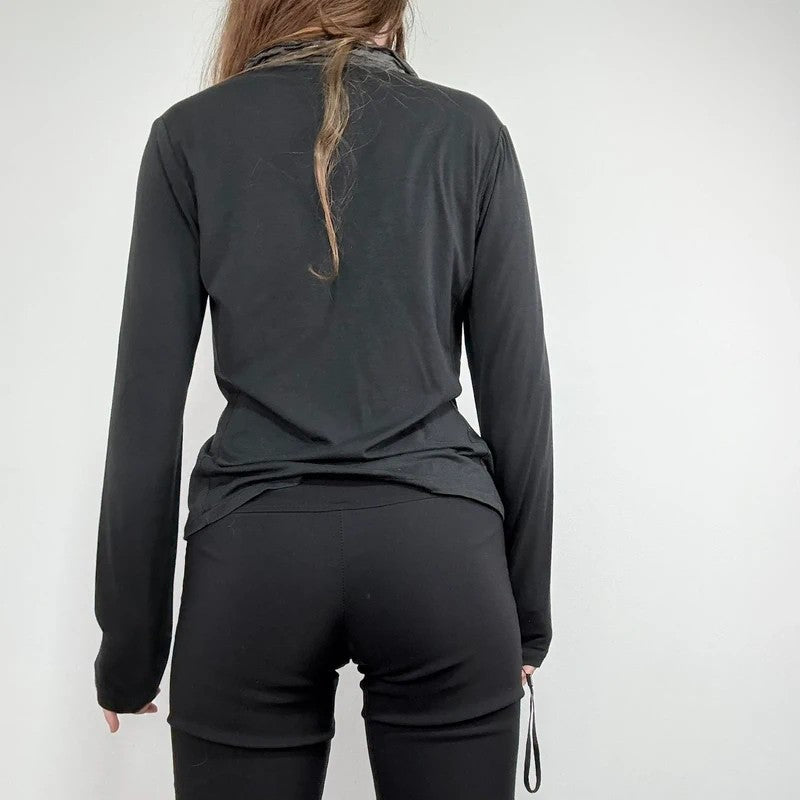 Button through textured cardigan with jersey flare sleeve