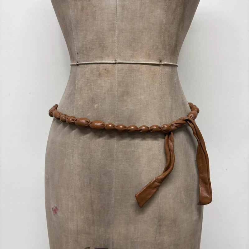 boho bubble leather belt