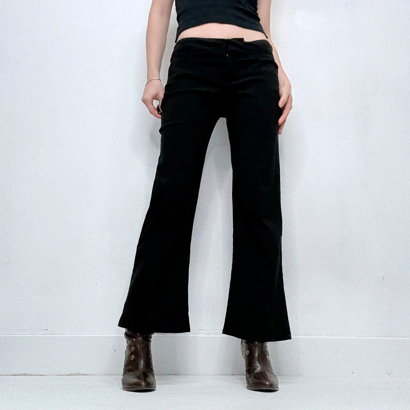 Guess black flared trousers