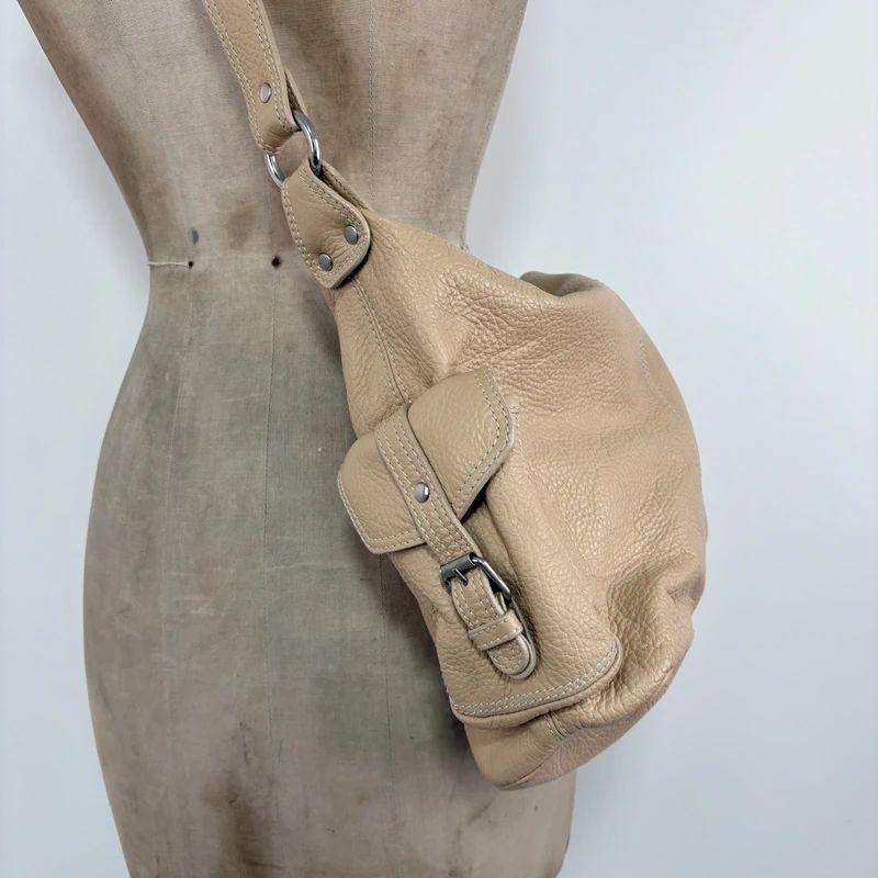 tan leather slouchy crossbody bag