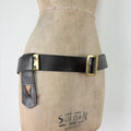 Brown leather wrap layered belt