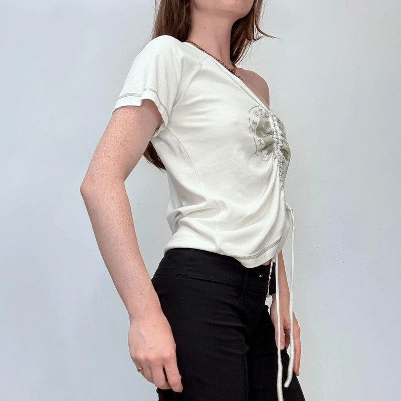 slouchy off the shoulder cotton t-shirt