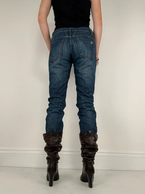 Low rise Marithé + François Girbaud Jeans, French design straight leg
