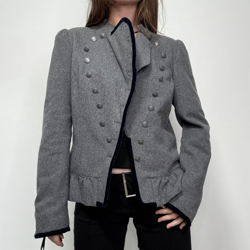 studded wool military napolionic jacket