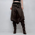 Cop Copine brown pleated drop waist fold waist trousers