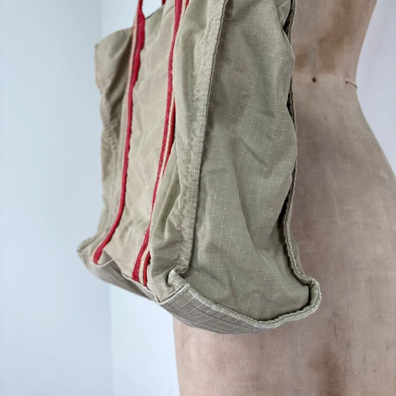 Khaki canvas utility bag