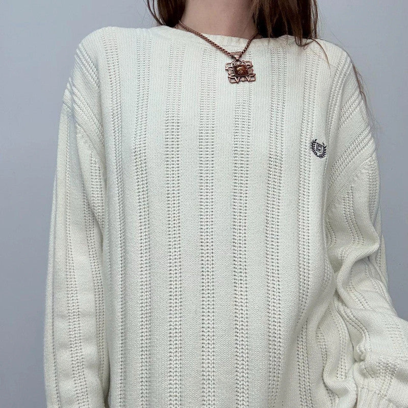 cream knitted oversized jumper