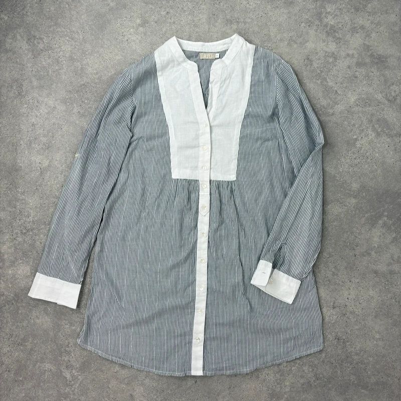 pinstripe cotton long shirt