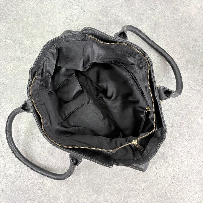 Black pony hair bag