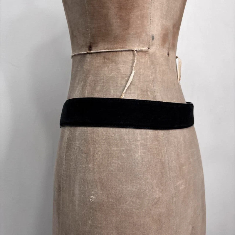 vintage gold chunky leather belt