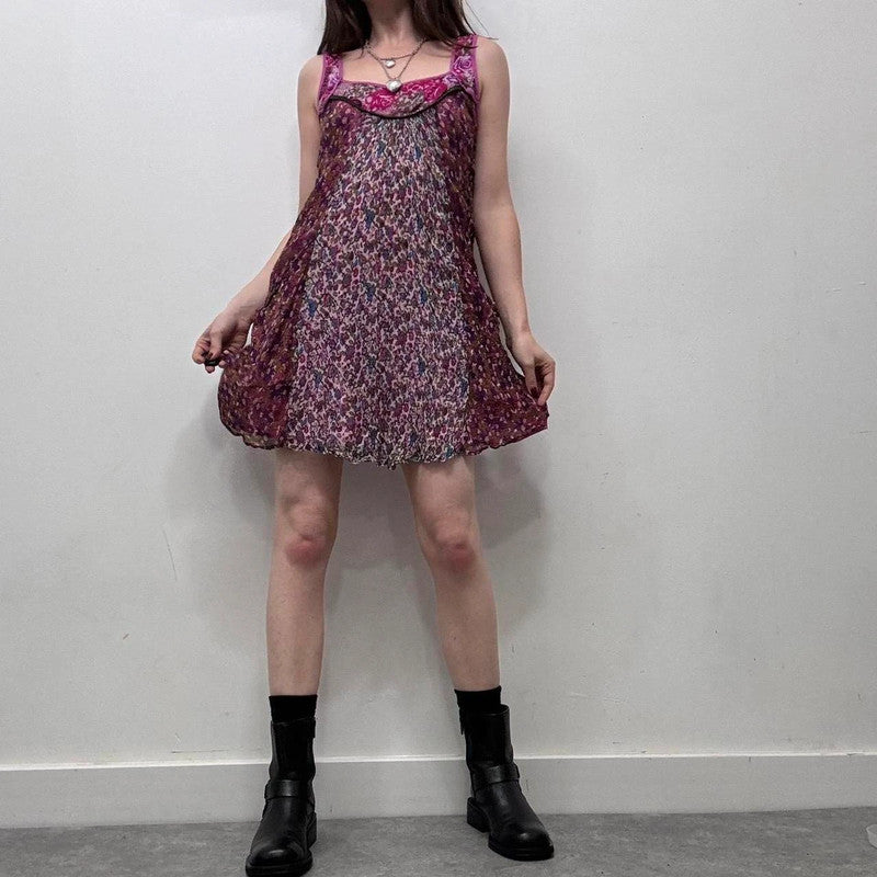 sheer silk floral fairy dress