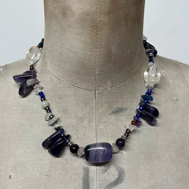 Gemstone crystal necklace