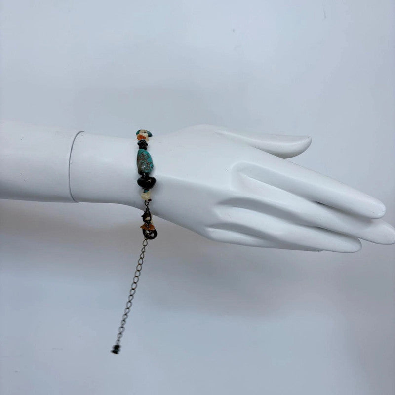 gemstone beaded boho bracelet