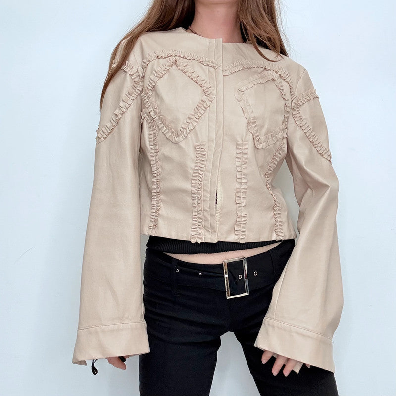 cropped hook and eye corset style jacket