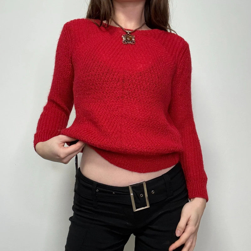 Sandro red wool knitted jumper
