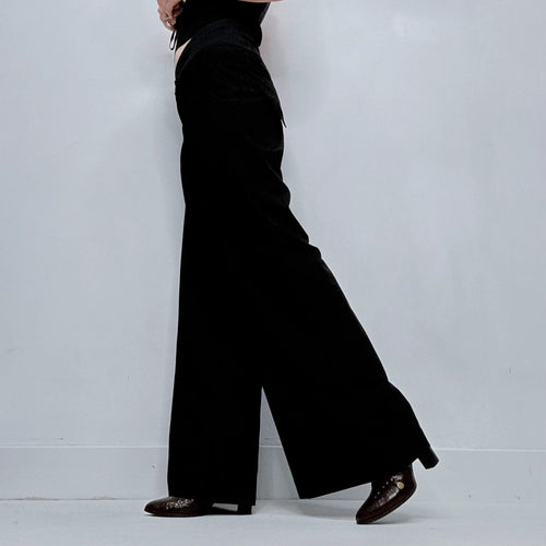 black cop copine wide leg trousers