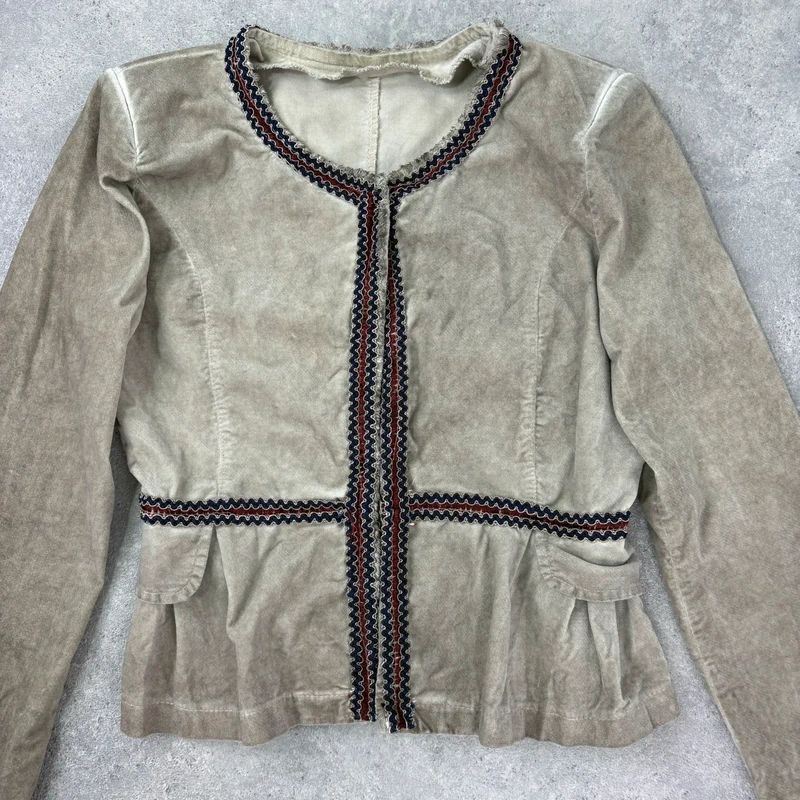 khaki flared braided ribbon military napolionic jacket