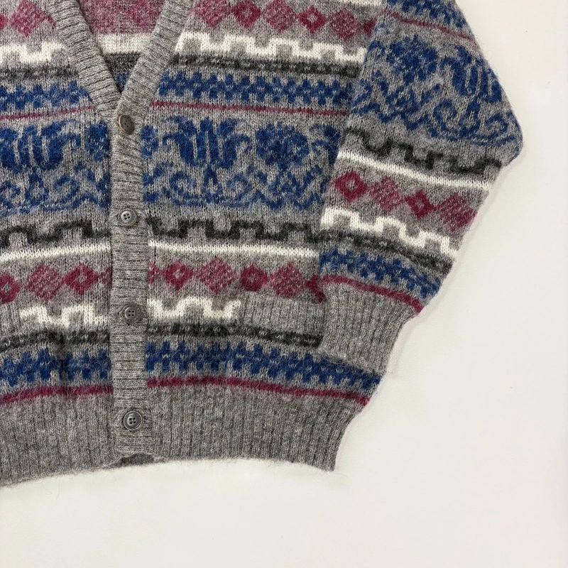 oversized knitted wool cardigan