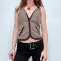 brown tweed vest waistcoat