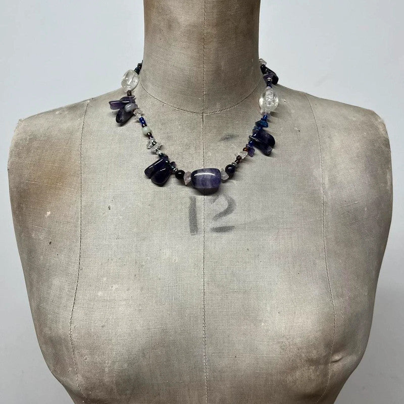 Gemstone crystal necklace