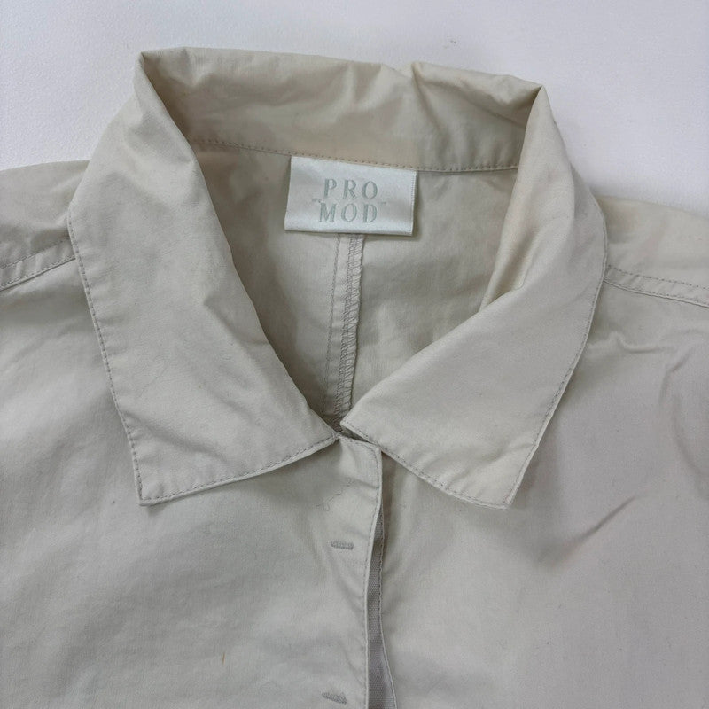 boxy cream tech jacket