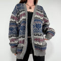oversized knitted wool cardigan
