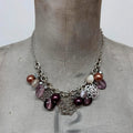chunky chain beaded charm necklace