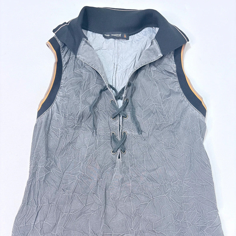 Cop copine distressed crinkle midi dress